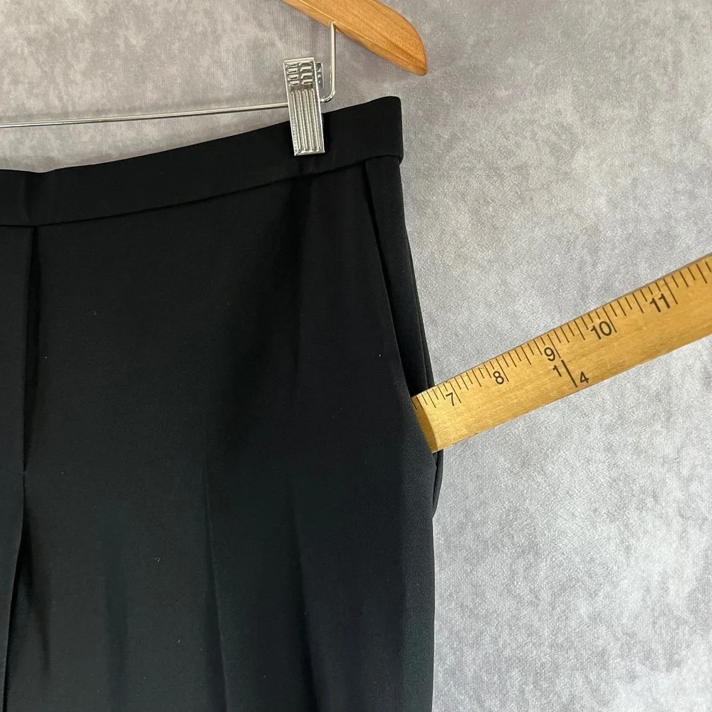 Theory Treeca Pull On Admiral‎ Crepe Pants Womens 12 Black Tapered K0109203